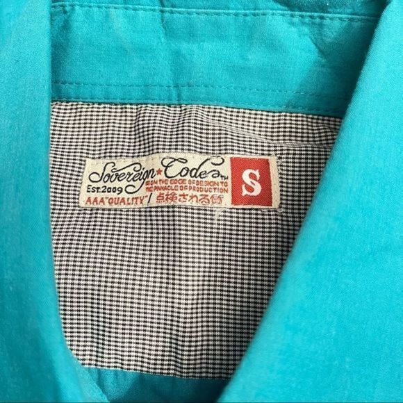 Sovereign Code Women Teal Blue Top Shirt Size Small Long Sleeves EUC - Picture 12 of 12